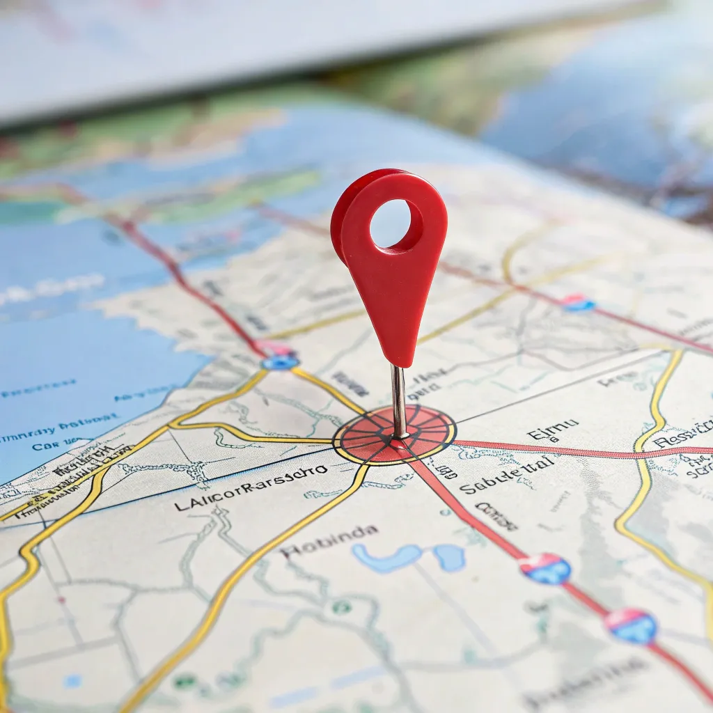 Location pin on a map